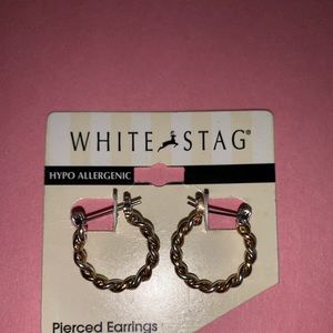 Gold and Silver loop earrings